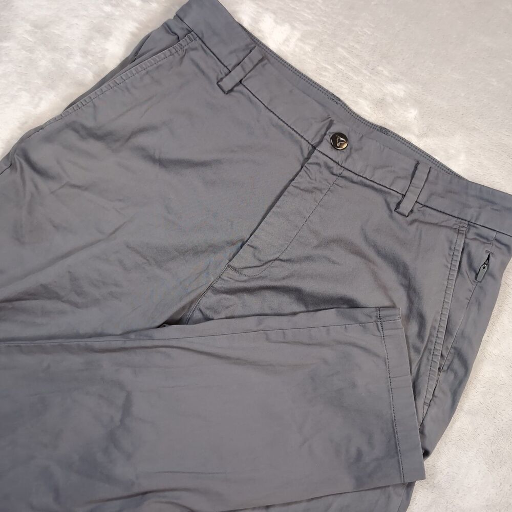 Birddogs Golf Pants Mens 32x34 (32x32) Gray Lined Chino Stretch Tech Performance